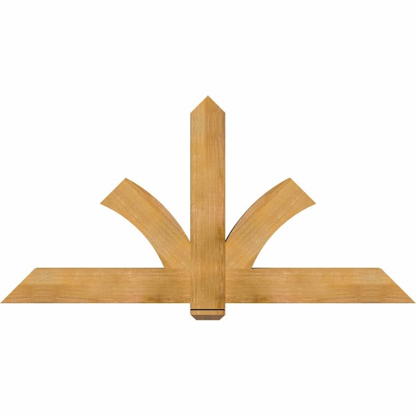 Ekena Millwork Redmond Rough Sawn Timber Gable Bracket, Western Red Cedar, 72"W x 36"H x 4"D x 6"F, 12/12 Pitch GBW072X36X0406RED00RWR - main